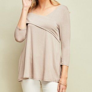 Entro solid bamboo one-shoulder top